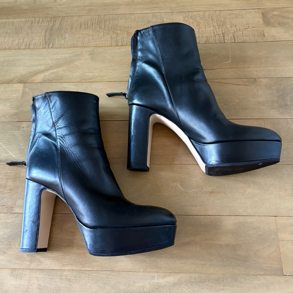 Zara Black Heeled Ankle Boots